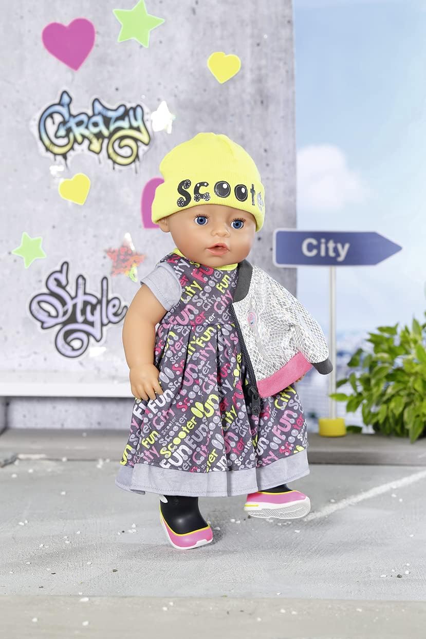 BABY born Deluxe Scooter Outfit – Bekleidungsset für 43 cm Puppen