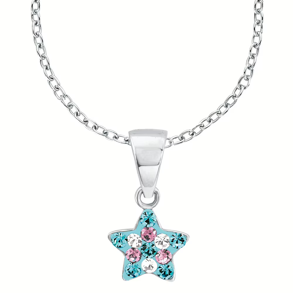 Lillifee 2037634 Halskette, 925er Sterling Silber, Stern, 35+3Cm,