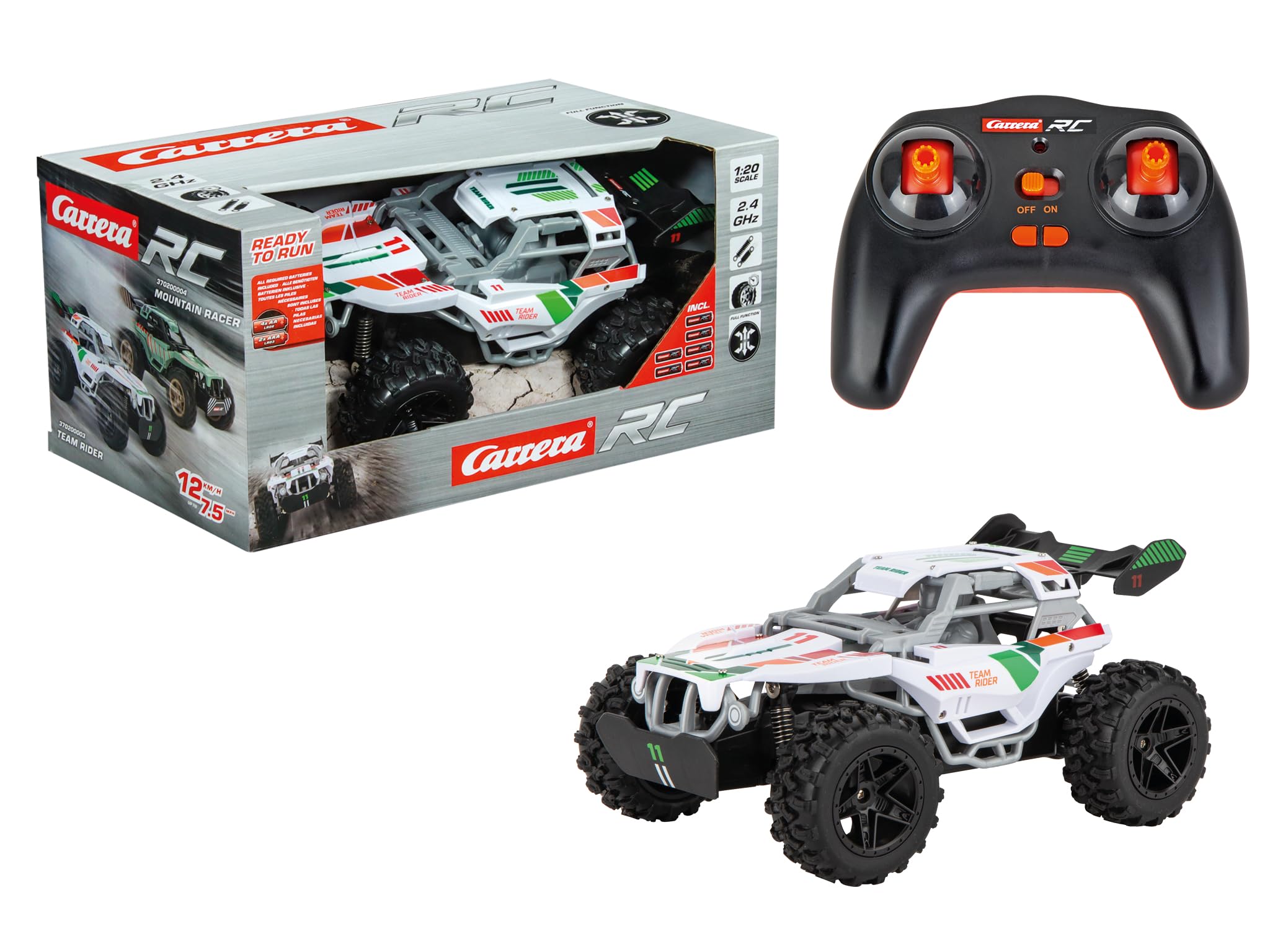 CARRERA 370200003 – RC Team Rider 2,4GHz Buggy mit Luftreifen