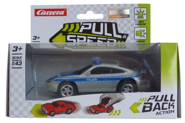 CARRERA 17203 – PULL&SPEED Porsche GT3 Polizei mit Licht & Sound