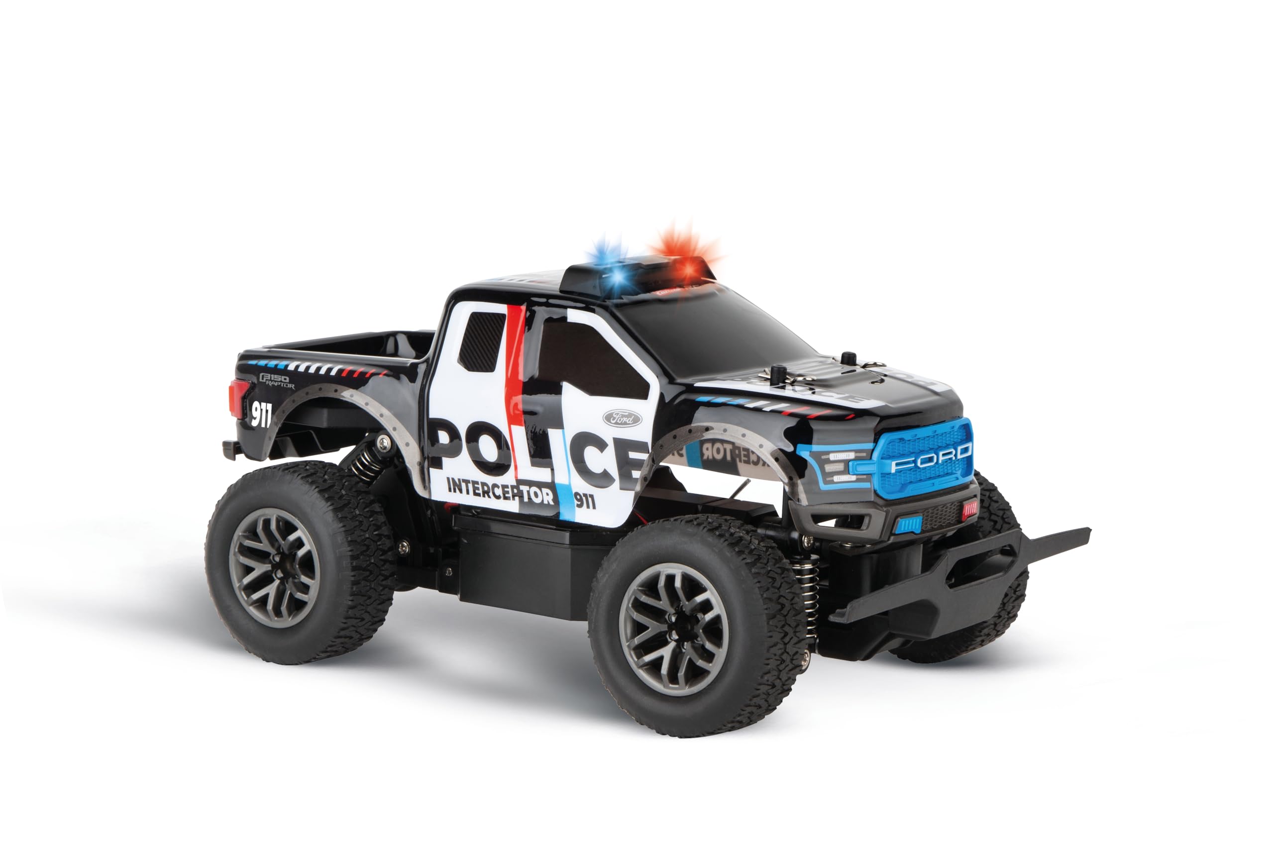 CARRERA 370182024 – RC Ford F-150 Raptor Police mit Licht, Allrad & Metallgetriebe