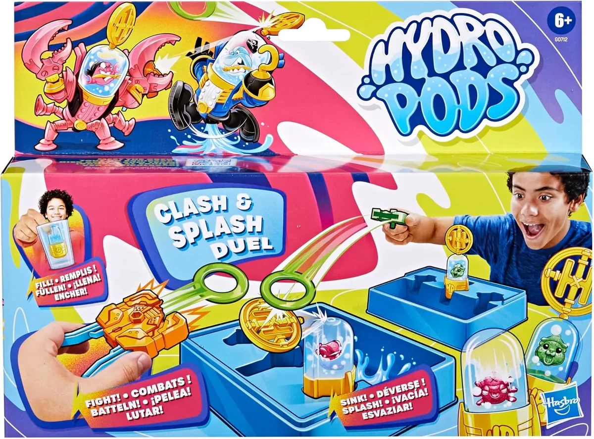 Hydro Pods Clash & Splash Duell, mit Wasser aktiviertes Battle-Spielzeug